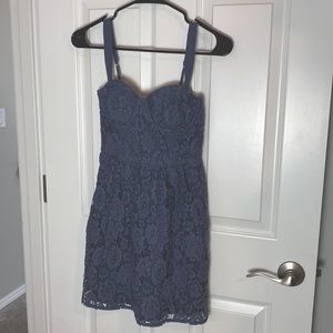 Dreamy Blue Lace Dress with adjustable straps